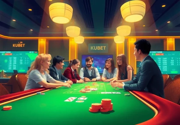 Experience the thrill of KUBET online casino gaming with vibrant tables and engaging players.