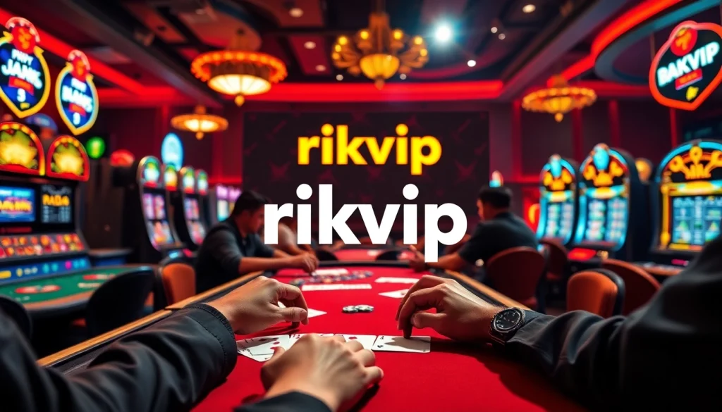 Players enjoying thrilling card games at rikvip online casino, capturing the excitement and action.