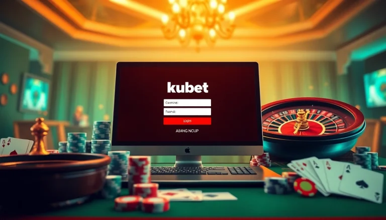 Experience kubet đăng nhập with a vibrant display of online poker chips and casino gaming elements.