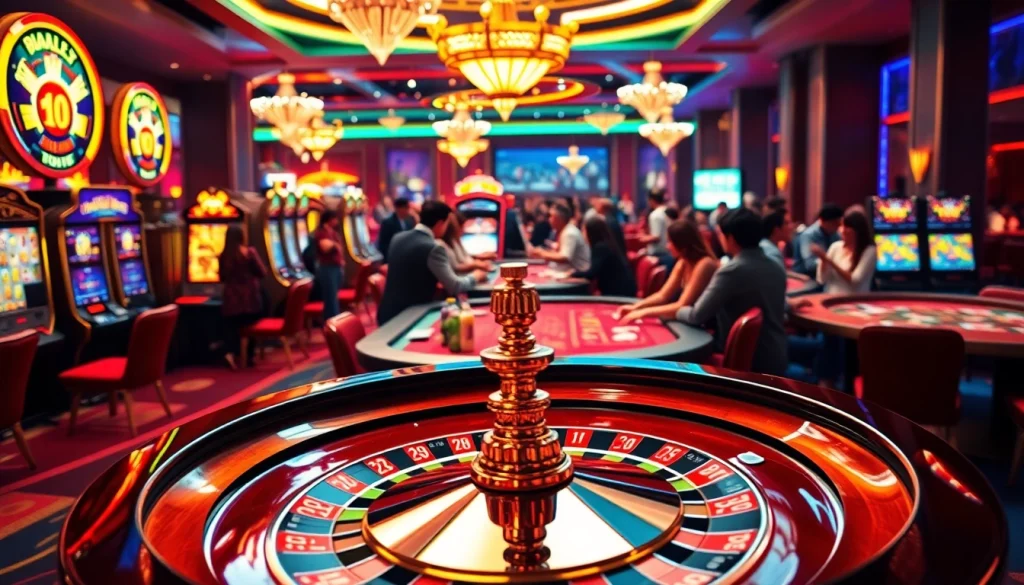 Experience the excitement at nhà cái rr88 with players engaged at vibrant casino tables.