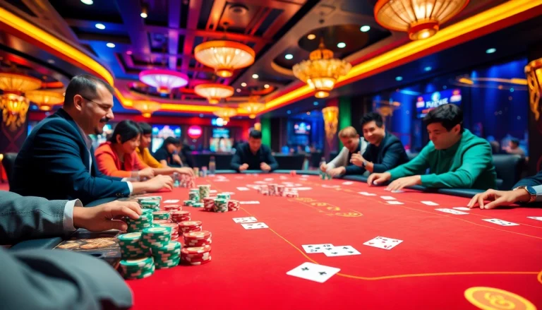 Experience the excitement at sân chơi 68 game bài with players enjoying vibrant poker games and thrilling action.