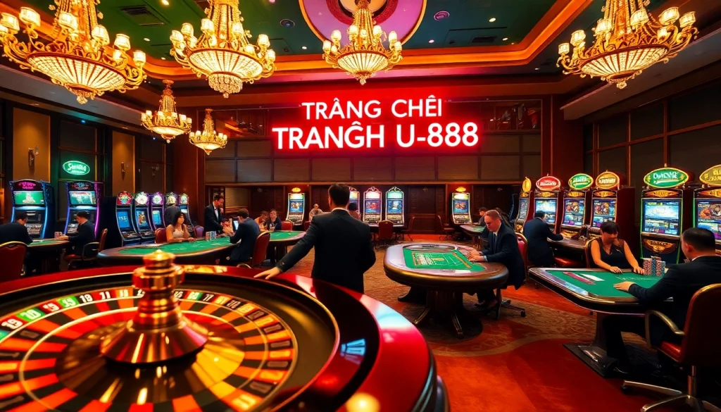 Experience thrill at TRANG CHỦ U888 with vibrant casino games like roulette, blackjack, and slots.