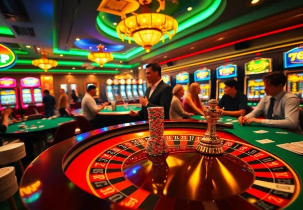 Experience the excitement of winning at 789P casino tables with vibrant games and colorful chips.
