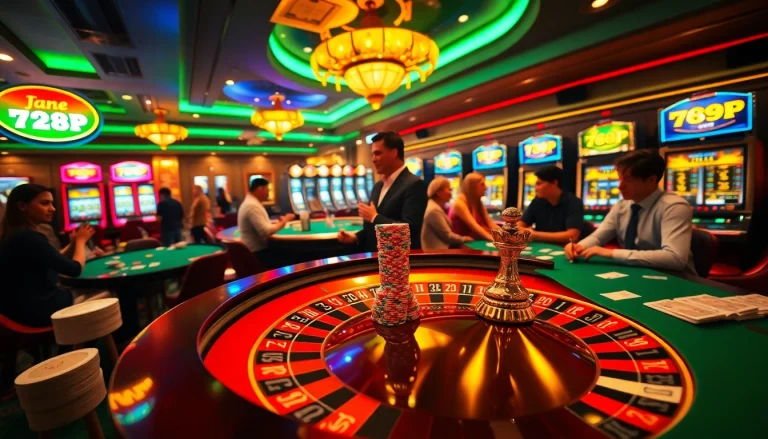 Experience the excitement of winning at 789P casino tables with vibrant games and colorful chips.