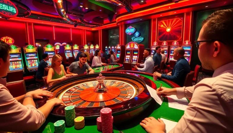 Experience the excitement at bet88vn.locker with players at a vibrant roulette table, capturing the thrill of casino gaming.