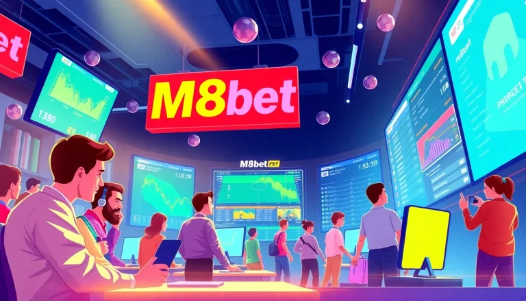 M8bet platform showcasing diverse users actively engaging in thrilling online sports betting.